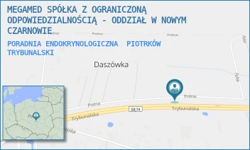 PORADNIA ENDOKRYNOLOGICZNA - MEGAMED SPÓŁKA Z OGRANICZONĄ ODPOWIEDZIALNOŚCIĄ - ODDZIAŁ W NOWYM CZARNOWIE - UL. POLNA 13/13A,  PIOTRKÓW TRYBUNALSKI