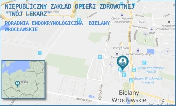 PORADNIA ENDOKRYNOLOGICZNA - NIEPUBLICZNY ZAKŁAD OPIEKI ZDROWOTNEJ "TWÓJ LEKARZ" - UL. WROCŁAWSKA 24A/1,  BIELANY WROCŁAWSKIE