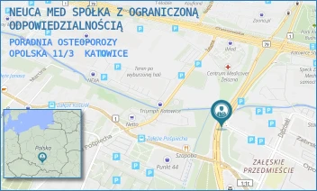 PORADNIA OSTEOPOROZY
OPOLSKA 11/3 - ŚWIAT ZDROWIA OPERATOR MEDYCZNY SP. Z O.O - UL. OPOLSKA 11/3,  KATOWICE