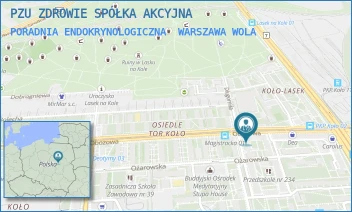 PORADNIA ENDOKRYNOLOGICZNA - PZU ZDROWIE SPÓŁKA AKCYJNA - OBOZOWA 63/65,  WARSZAWA WOLA