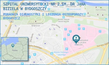 PORADNIA DIAGNOSTYKI I LECZENIA OSTEOPOROZY - SZPITAL UNIWERSYTECKI NR 2 IM. DR JANA BIZIELA W BYDGOSZCZY - UJEJSKIEGO 75,  BYDGOSZCZ