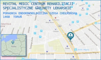 PORADNIA ENDOKRYNOLOGICZNA SZOSA CHEŁMIŃSKA 146B - REVITAL MEDIC CENTRUM REHABILITACJI - SPECJALISTYCZNE GABINETY LEKARSKIE - SZOSA CHEŁMIŃSKA 146B,  TORUŃ