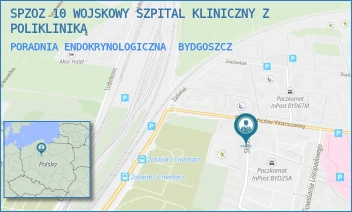 PORADNIA ENDOKRYNOLOGICZNA - SPZOZ 10 WOJSKOWY SZPITAL KLINICZNY Z POLIKLINIKĄ - POWSTAŃCÓW WARSZAWY 5,  BYDGOSZCZ