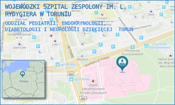 ODDZIAŁ PEDIATRII, ENDOKRYNOLOGII, DIABETOLOGII I NEUROLOGII DZIECIĘCEJ - WOJEWÓDZKI SZPITAL ZESPOLONY IM. L. RYDYGIERA W TORUNIU - KONSTYTUCJI 3 MAJA 42/-,  TORUŃ