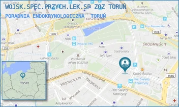 PORADNIA ENDOKRYNOLOGICZNA - WOJSK.SPEC.PRZYCH.LEK.SP ZOZ TORUŃ - GEN. JANA HENRYKA DĄBROWSKIEGO 1,  TORUŃ