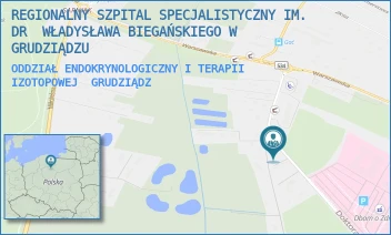 ODDZIAŁ ENDOKRYNOLOGICZNY I TERAPII IZOTOPOWEJ - REGIONALNY SZPITAL SPECJALISTYCZNY IM. DR  WŁADYSŁAWA BIEGAŃSKIEGO W GRUDZIĄDZU - RYDYGIERA 15/17,  GRUDZIĄDZ