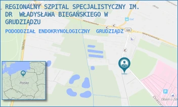 PODODDZIAŁ ENDOKRYNOLOGICZNY - REGIONALNY SZPITAL SPECJALISTYCZNY IM. DR  WŁADYSŁAWA BIEGAŃSKIEGO W GRUDZIĄDZU - RYDYGIERA 15/17,  GRUDZIĄDZ