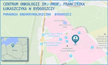 PORADNIA ENDOKRYNOLOGICZNA - CENTRUM ONKOLOGII IM. PROF. FRANCISZKA ŁUKASZCZYKA W BYDGOSZCZY - DR. I.ROMANOWSKIEJ 2,  BYDGOSZCZ