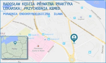 PORADNIA ENDOKRYNOLOGICZNA - RADOSŁAW KĘDZIA PRYWATNA PRAKTYKA LEKARSKA; PRZYCHODNIA KEMED - WOJSKA POLSKIEGO 11,  IŁAWA