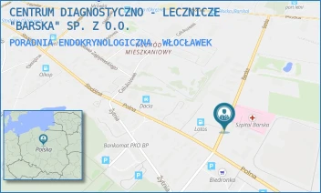 PORADNIA ENDOKRYNOLOGICZNA - CENTRUM DIAGNOSTYCZNO - LECZNICZE "BARSKA" SP. Z O.O. - BARSKA 13,  WŁOCŁAWEK