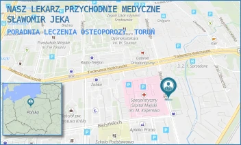 PORADNIA LECZENIA OSTEOPOROZY - NASZ LEKARZ PRZYCHODNIE MEDYCZNE SŁAWOMIR JEKA - STEFANA BATOREGO 18-22,  TORUŃ