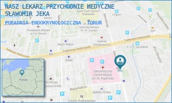 PORADNIA ENDOKRYNOLOGICZNA - NASZ LEKARZ PRZYCHODNIE MEDYCZNE SŁAWOMIR JEKA - STEFANA BATOREGO 18-22,  TORUŃ