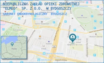 GABINET ENDOKRYNOLOGICZNY - NIEPUBLICZNY ZAKŁAD OPIEKI ZDROWOTNEJ "ELMED"  SP. Z O.O.  W BYDGOSZCZY - KARŁOWICZA 3-5,  BYDGOSZCZ