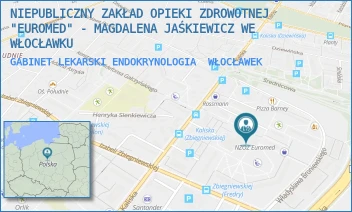 GABINET LEKARSKI ENDOKRYNOLOGIA - NIEPUBLICZNY ZAKŁAD OPIEKI ZDROWOTNEJ "EUROMED" - MAGDALENA JAŚKIEWICZ WE WŁOCŁAWKU - KALISKA 83D,  WŁOCŁAWEK