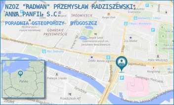 PORADNIA OSTEOPOROZY - NZOZ "RADWAN" PRZEMYSŁAW RADZISZEWSKI, ANNA PANFIL S.C. - BERNARDYŃSKA 16,  BYDGOSZCZ