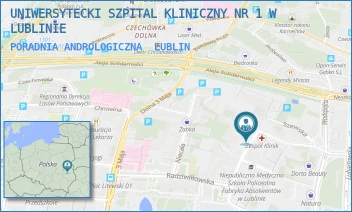 PORADNIA ANDROLOGICZNA - UNIWERSYTECKI SZPITAL KLINICZNY NR 1 W LUBLINIE - STANISŁAWA STASZICA 16,  LUBLIN