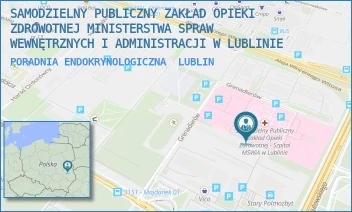 PORADNIA ENDOKRYNOLOGICZNA - SAMODZIELNY PUBLICZNY ZAKŁAD OPIEKI ZDROWOTNEJ MINISTERSTWA SPRAW WEWNĘTRZNYCH I ADMINISTRACJI W LUBLINIE - GRENADIERÓW 3,  LUBLIN