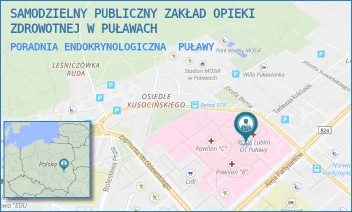 PORADNIA ENDOKRYNOLOGICZNA - SAMODZIELNY PUBLICZNY ZAKŁAD OPIEKI ZDROWOTNEJ W PUŁAWACH - BEMA 1,  PUŁAWY