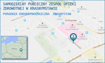 PORADNIA ENDOKRYNOLOGICZNA - SAMODZIELNY PUBLICZNY ZESPÓŁ OPIEKI ZDROWOTNEJ W KRASNYMSTAWIE - SOBIESKIEGO 4,  KRASNYSTAW