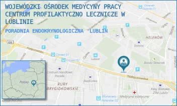 PORADNIA ENDOKRYNOLOGICZNA - WOJEWÓDZKI OŚRODEK MEDYCYNY PRACY CENTRUM PROFILAKTYCZNO LECZNICZE W LUBLINIE - NAŁĘCZOWSKA 27,  LUBLIN