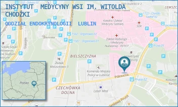 ODDZIAŁ ENDOKRYNOLOGII - INSTYTUT  MEDYCYNY WSI IM. WITOLDA CHODŹKI - JACZEWSKIEGO 2,  LUBLIN