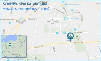 PORADNIA OSTEOPOROZY - SCANMED SPÓŁKA AKCYJNA - STEFANA ŻEROMSKIEGO 1,  LUBOŃ