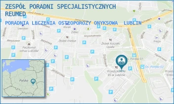 PORADNIA LECZENIA OSTEOPOROZY ONYKSOWA - ZESPÓŁ PORADNI SPECJALISTYCZNYCH REUMED - ONYKSOWA 10,  LUBLIN