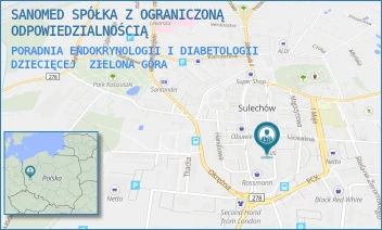 PORADNIA ENDOKRYNOLOGII I DIABETOLOGII DZIECIĘCEJ - SANOMED SPÓŁKA Z OGRANICZONĄ ODPOWIEDZIALNOŚCIĄ - UL. FRYDERYKA CHOPINA 21/2,  ZIELONA GÓRA