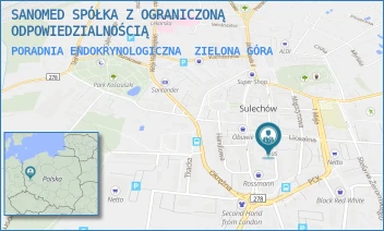 PORADNIA ENDOKRYNOLOGICZNA - SANOMED SPÓŁKA Z OGRANICZONĄ ODPOWIEDZIALNOŚCIĄ - UL. FRYDERYKA CHOPINA 21/2,  ZIELONA GÓRA