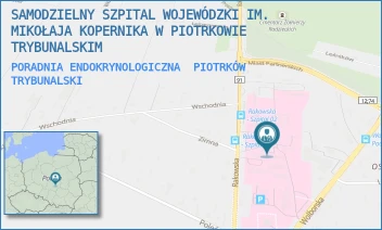 PORADNIA ENDOKRYNOLOGICZNA - SAMODZIELNY SZPITAL WOJEWÓDZKI IM. MIKOŁAJA KOPERNIKA W PIOTRKOWIE TRYBUNALSKIM - UL. RAKOWSKA 15,  PIOTRKÓW TRYBUNALSKI