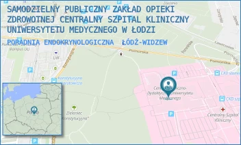 PORADNIA ENDOKRYNOLOGICZNA - SAMODZIELNY PUBLICZNY ZAKŁAD OPIEKI ZDROWOTNEJ CENTRALNY SZPITAL KLINICZNY UNIWERSYTETU MEDYCZNEGO W ŁODZI - UL. POMORSKA 251,  ŁÓDŹ-WIDZEW