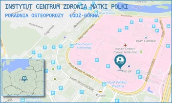 PORADNIA OSTEOPOROZY - INSTYTUT CENTRUM ZDROWIA MATKI POLKI - UL. RZGOWSKA 281/289,  ŁÓDŹ-GÓRNA