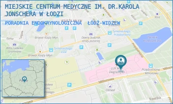 PORADNIA ENDOKRYNOLOGICZNA - MIEJSKIE CENTRUM MEDYCZNE IM. DR.KAROLA JONSCHERA W ŁODZI - UL. MILIONOWA 14,  ŁÓDŹ-WIDZEW