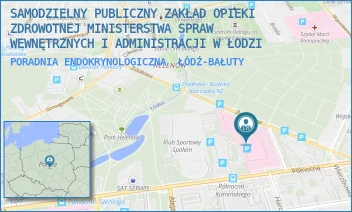 PORADNIA ENDOKRYNOLOGICZNA - SAMODZIELNY PUBLICZNY ZAKŁAD OPIEKI ZDROWOTNEJ MINISTERSTWA SPRAW WEWNĘTRZNYCH I ADMINISTRACJI W ŁODZI - UL. PÓŁNOCNA 42,  ŁÓDŹ-BAŁUTY