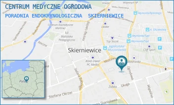 PORADNIA ENDOKRYNOLOGICZNA - CENTRUM MEDYCZNE OGRODOWA - UL. OGRODOWA 21/23,  SKIERNIEWICE