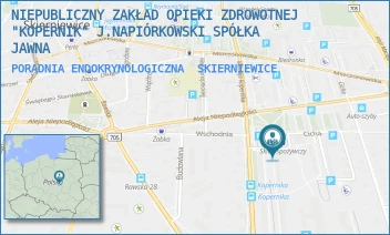 PORADNIA ENDOKRYNOLOGICZNA - NIEPUBLICZNY ZAKŁAD OPIEKI ZDROWOTNEJ "KOPERNIK" J.NAPIÓRKOWSKI SPÓŁKA JAWNA - UL. MIKOŁAJA KOPERNIKA 9A,  SKIERNIEWICE
