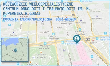 PORADNIA ENDOKRYNOLOGICZNA - WOJEWÓDZKIE WIELOSPECJALISTYCZNE CENTRUM ONKOLOGII I TRAUMATOLOGII IM. M. KOPERNIKA W ŁODZI - AL. MARSZ. JÓZEFA PIŁSUDSKIEGO 71,  ŁÓDŹ-WIDZEW