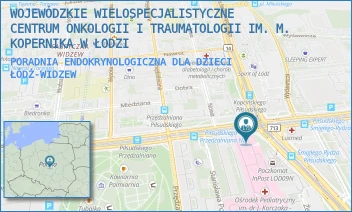 PORADNIA ENDOKRYNOLOGICZNA DLA DZIECI - WOJEWÓDZKIE WIELOSPECJALISTYCZNE CENTRUM ONKOLOGII I TRAUMATOLOGII IM. M. KOPERNIKA W ŁODZI - AL. MARSZ. JÓZEFA PIŁSUDSKIEGO 71,  ŁÓDŹ-WIDZEW