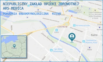 PORADNIA ENDOKRYNOLOGICZNA - NIEPUBLICZNY ZAKŁAD OPIEKI ZDROWOTNEJ ARS MEDICA - UL. ZAMKOWA 6/II,  KUTNO