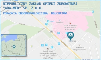 PORADNIA ENDOKRYNOLOGICZNA - NIEPUBLICZNY ZAKŁAD OPIEKI ZDROWOTNEJ "ADA-MED" SP. Z O.O. - UL. CZAPLINIECKA 93/95,  BEŁCHATÓW