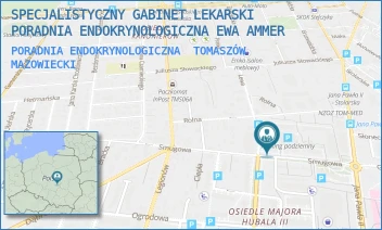 PORADNIA ENDOKRYNOLOGICZNA - SPECJALISTYCZNY GABINET LEKARSKI PORADNIA ENDOKRYNOLOGICZNA EWA AMMER - UL. SMUGOWA 22/24/1,  TOMASZÓW MAZOWIECKI