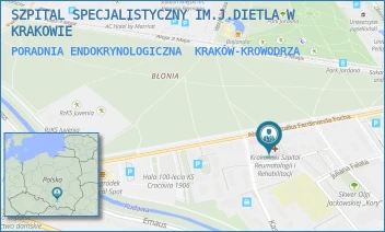 PORADNIA ENDOKRYNOLOGICZNA - SZPITAL SPECJALISTYCZNY IM.J.DIETLA W KRAKOWIE - UL. AL. F. FOCHA 33,  KRAKÓW-KROWODRZA