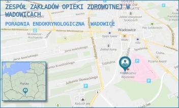 PORADNIA ENDOKRYNOLOGICZNA - ZESPÓŁ ZAKŁADÓW OPIEKI ZDROWOTNEJ W WADOWICACH - UL. KARMELICKA 5,  WADOWICE