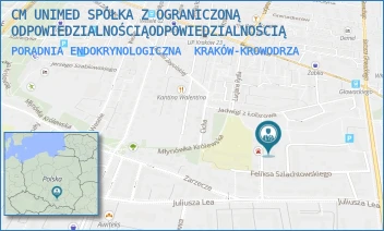 PORADNIA ENDOKRYNOLOGICZNA - CM UNIMED SPÓŁKA Z OGRANICZONĄ ODPOWIEDZIALNOŚCIĄ - UL. MŁODEJ POLSKI 7,  KRAKÓW-KROWODRZA