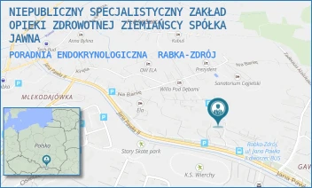 PORADNIA ENDOKRYNOLOGICZNA - NIEPUBLICZNY SPECJALISTYCZNY ZAKŁAD OPIEKI ZDROWOTNEJ ZIEMIAŃSCY SPÓŁKA JAWNA - UL. JANA PAWŁA II 26,  RABKA-ZDRÓJ