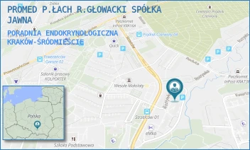 PORADNIA ENDOKRYNOLOGICZNA - PROMED P.ŁACH R.GŁOWACKI SPÓŁKA JAWNA - UL. ROZRYWKA 24A,  KRAKÓW-ŚRÓDMIEŚCIE