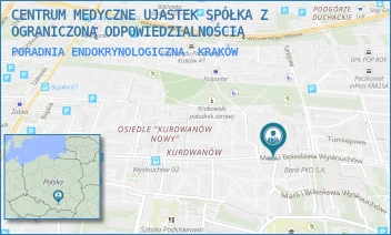 PORADNIA ENDOKRYNOLOGICZNA - CENTRUM MEDYCZNE UJASTEK SPÓŁKA Z OGRANICZONĄ ODPOWIEDZIALNOŚCIĄ - UL. MARII I BOLESŁAWA WYSŁOUCHÓW 41A,  KRAKÓW
