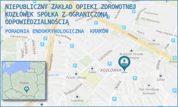 PORADNIA ENDOKRYNOLOGICZNA - NIEPUBLICZNY ZAKŁAD OPIEKI ZDROWOTNEJ KOZŁÓWEK SPÓŁKA Z OGRANICZONĄ ODPOWIEDZIALNOŚCIĄ - UL. NA KOZŁOWCE 29,  KRAKÓW