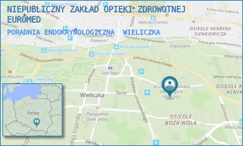 PORADNIA ENDOKRYNOLOGICZNA - NIEPUBLICZNY ZAKŁAD OPIEKI ZDROWOTNEJ EUROMED - UL. BOLESŁAWA SZPUNARA 19,  WIELICZKA