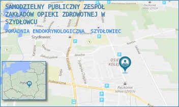 PORADNIA ENDOKRYNOLOGICZNA - SAMODZIELNY PUBLICZNY ZESPÓŁ ZAKŁADÓW OPIEKI ZDROWOTNEJ W SZYDŁOWCU - WSCHODNIA 23,  SZYDŁOWIEC